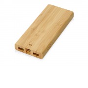 Внешний беспроводной аккумулятор из бамбука Bamboo Air, 10000 mAh