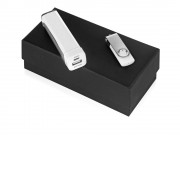 Подарочный набор Flashbank с флешкой и зарядным устройством, белый