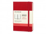 Ежедневник Moleskine Classic (2022), Pocket (9х14), красный, твердая обложка