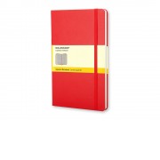 Записная книжка Moleskine Classic (в клетку) в твердой обложке, Large (13х21см), красный