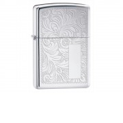 Зажигалка ZIPPO Venetian с покрытием High Polish Chrome, латунь/сталь, серебристая, 38x13x57 мм
