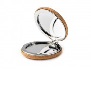 Складное зеркальце BELLE из натуральной пробки и хромированного металла