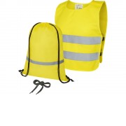 Ingeborg Комплект для безопасности и видимости для детей 7–12 лет, неоново-желтый
