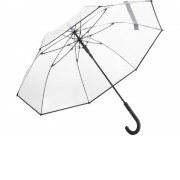 Зонт-трость 7112 Pure с прозрачным куполом, полуавтомат, прозрачный/черный