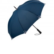 Зонт-трость 7571 Safebrella с фонариком и светоотражающими элементами, полуавтомат, нейви