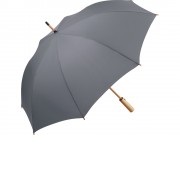 Зонт-трость 7379 Okobrella бамбуковый, полуавтомат, серый