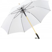 Зонт-трость 7399 Alugolf полуавтомат, белый/золотистый