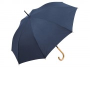 Зонт-трость 1134 Okobrella с деревянной ручкой и куполом из переработанного пластика, navy