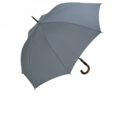 Зонт-трость 4132 Fop с деревянной ручкой, полуавтомат, серый