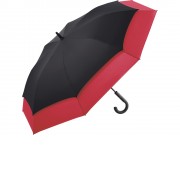 Зонт-трость 7709 Stretch с удлиняющимся куполом, полуавтомат, черный/красный