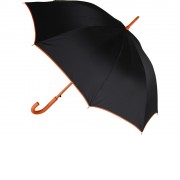 Зонт-трость полуавтоматический, оранжевый