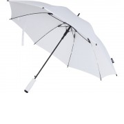 Зонт трость 23 Niel из переработанного ПЭТ-пластика, полуавтомат - Белый