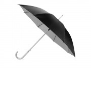 Зонт-трость полуавтомат Майорка, черный/серебристый