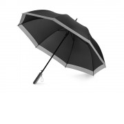 Зонт-трость Reflect полуавтомат, в чехле, черный (Р)
