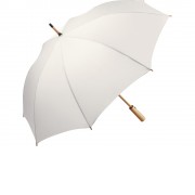 Зонт-трость 7379 Okobrella бамбуковый, полуавтомат, белый