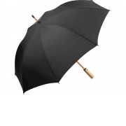 Зонт-трость 7379 Okobrella бамбуковый, полуавтомат, черный
