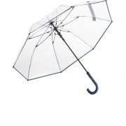 Зонт-трость 7112 Pure с прозрачным куполом, полуавтомат, прозрачный/синий navy