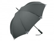Зонт-трость 7571 Safebrella с фонариком и светоотражающими элементами, полуавтомат, серый