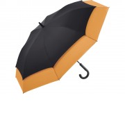 Зонт-трость 7709 Stretch с удлиняющимся куполом, полуавтомат, черный/оранжевый