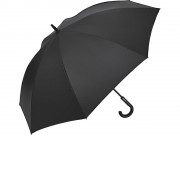 Зонт-трость 7915 Carbon с куполом из переработанного пластика, полуавтомат, черный