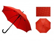 Зонт-трость полуавтомат Wetty с проявляющимся рисунком, красный