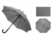 Зонт-трость полуавтомат Wetty с проявляющимся рисунком, серый