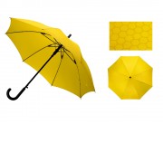 Зонт-трость полуавтомат Wetty с проявляющимся рисунком, желтый (P)