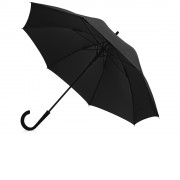 Зонт-трость Bergen, полуавтомат, черный