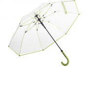 Зонт-трость 7112 Pure с прозрачным куполом, полуавтомат, прозрачный/лайм
