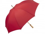 Зонт-трость 7379 Okobrella бамбуковый, полуавтомат, красный