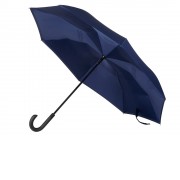 Зонт-трость наоборот Inversa, полуавтомат, темно-синий