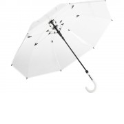 Зонт-трость 7112 Pure с прозрачным куполом, полуавтомат, прозрачный/белый