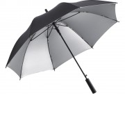 Зонт-трость 1159 Double face полуавтомат, черный/серебристый