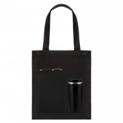 Подарочный набор Medium, черный (шоппер, ежедневник, ручка, термобутылка)