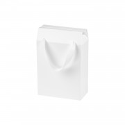 Подарочная коробка-пакет универсальная малая, белая, 186х100х277 мм