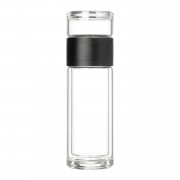 Бутылка стеклянная с двойными стенками Terso, черная